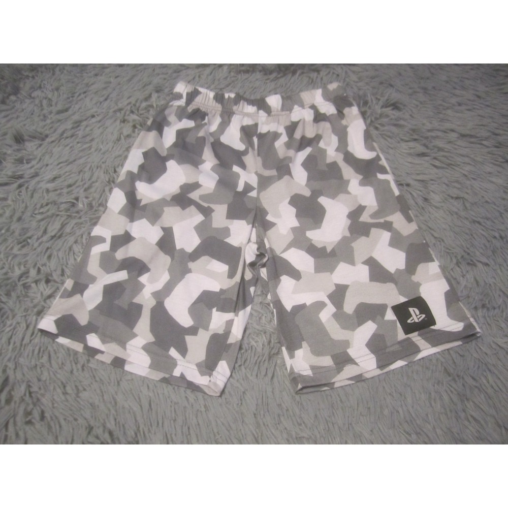 Playstation Shorts Youth Boys Large Gray Athletic Stretch Activewear